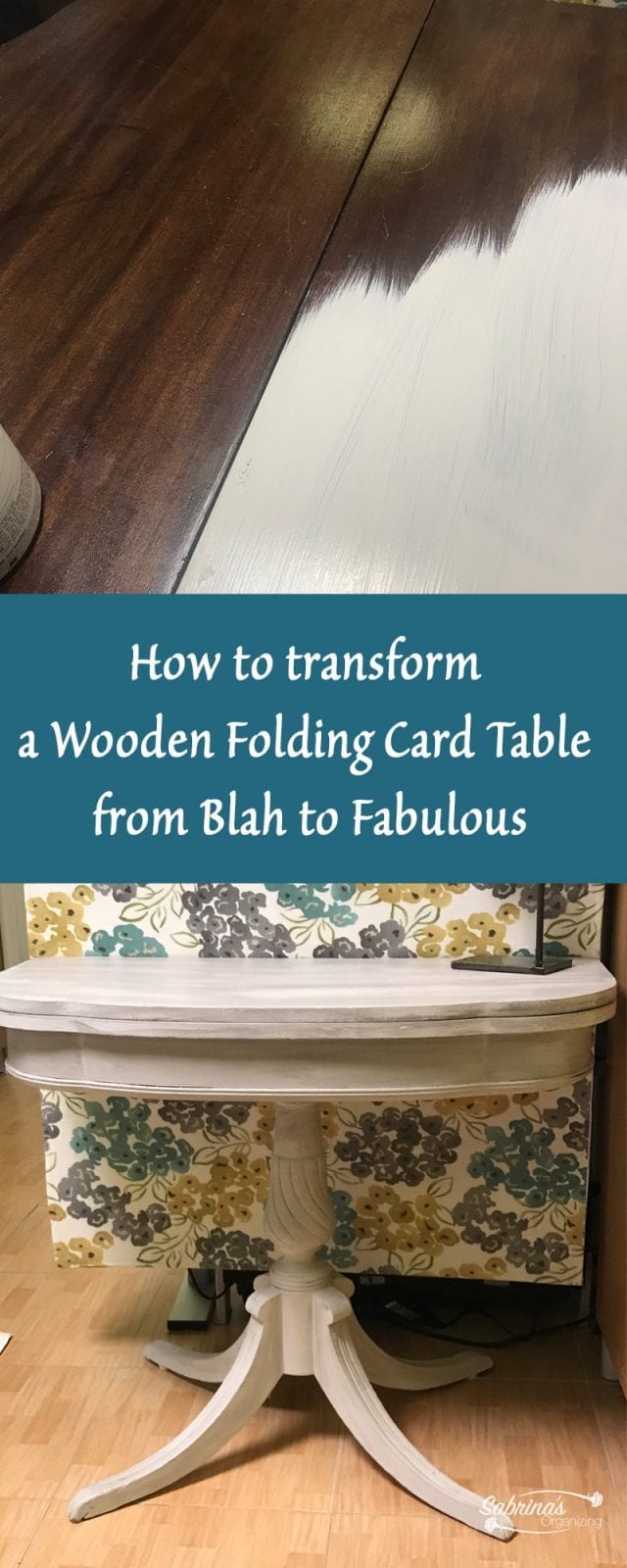 How to Transform a Wooden Folding Card Table from Blah to Fabulous