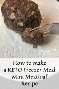 How to make this keto freezer meal mini meatloaf recipe