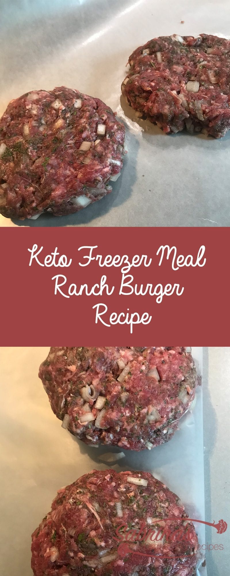 Keto Freezer Meal Ranch Burger Recipe