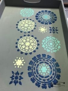 Stencils added to tray
