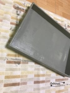 used gray chalk paint to tray