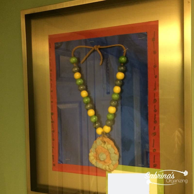 Artwork from kids framed