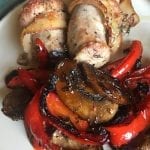 KETO Sausage and Bacon Wraps with Veggies Recipe