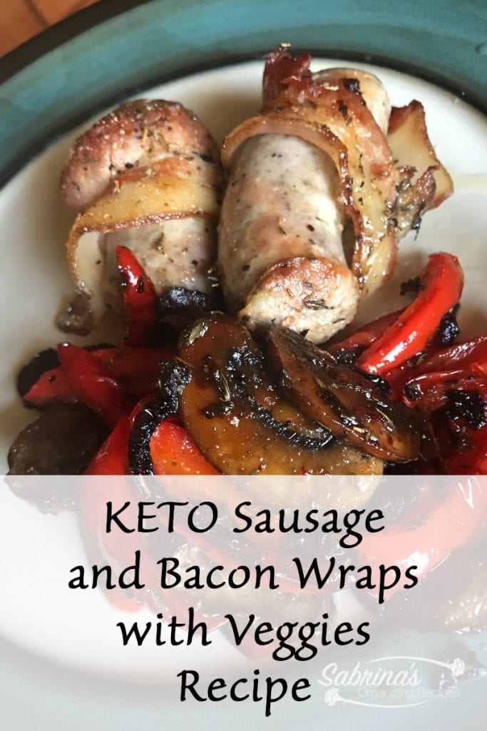 KETO Sausage and Bacon Wraps with Veggies Recipe