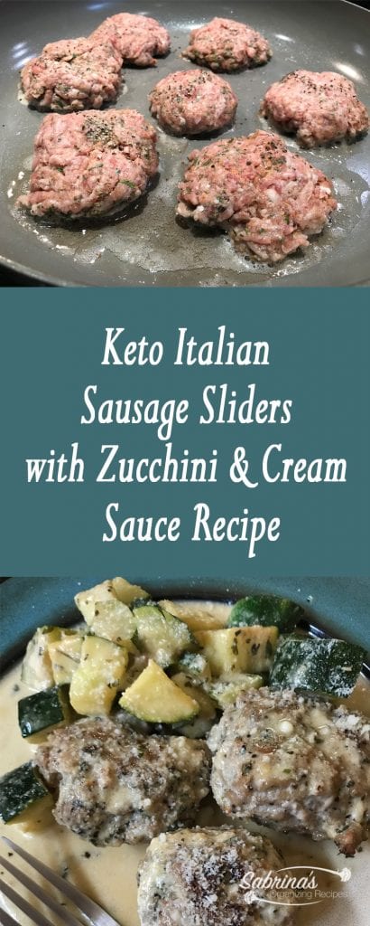 Keto Italian Sausage sliders with Zucchini and Cream Sauce Recipe