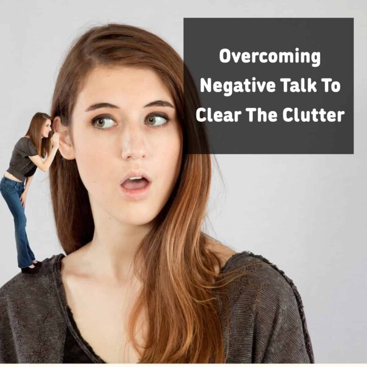 a personal talking to her self with the title at the top right - square image