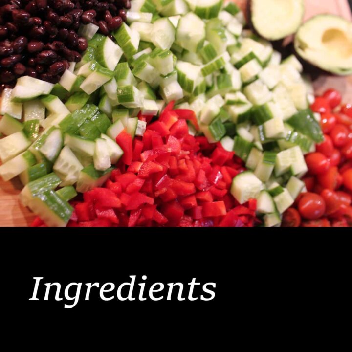 Cucumber Tomato Black Bean Salad Recipe Ingredients