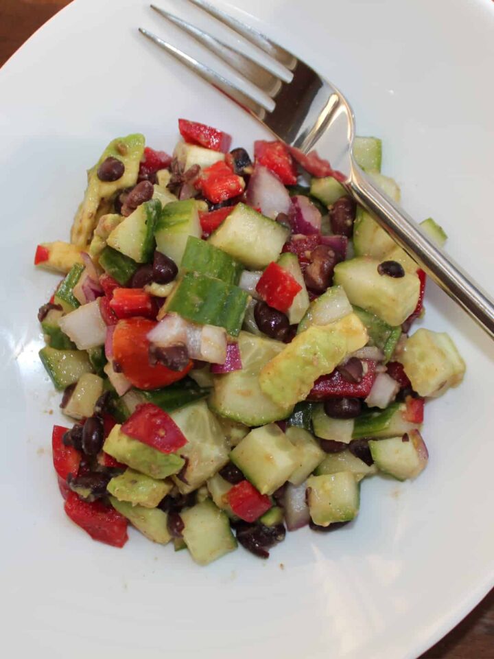 Cucumber Tomato Black Bean Salad Recipe featured image