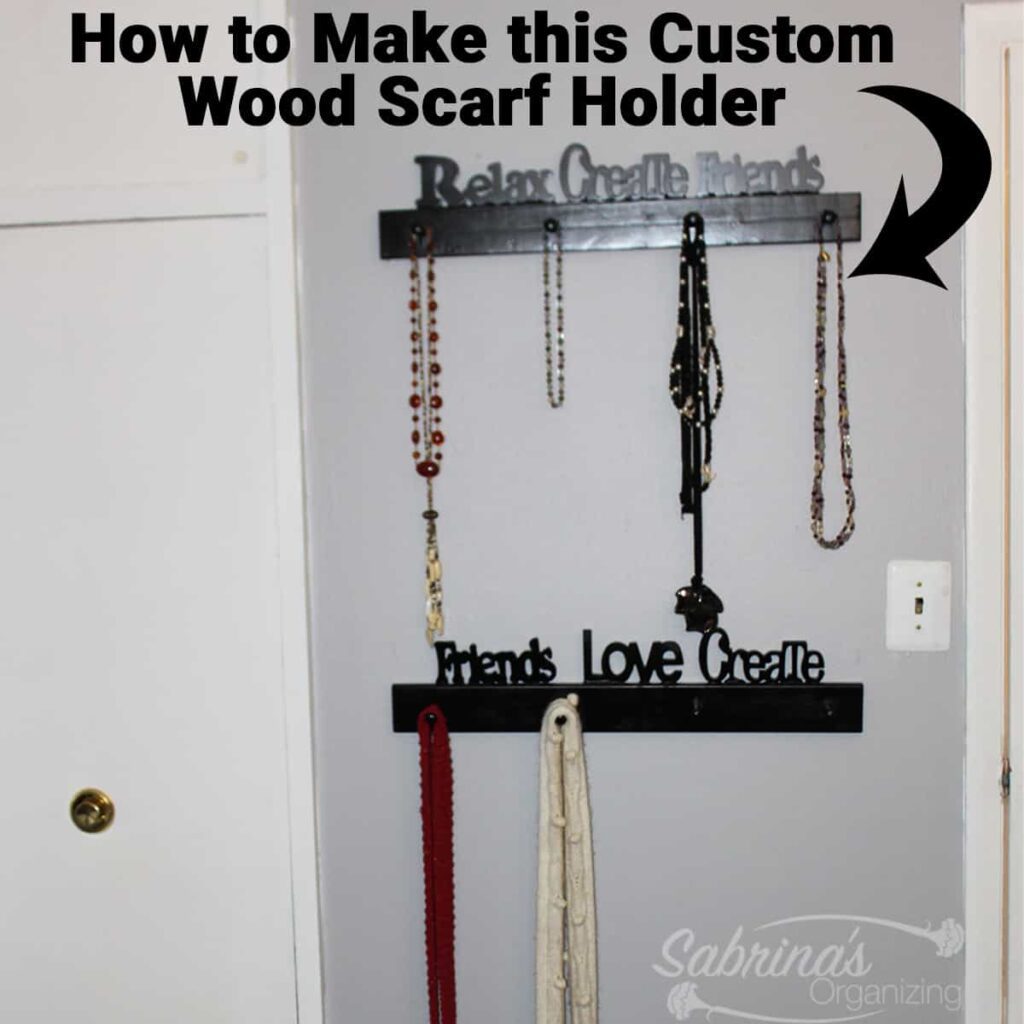 How to Make this Custom Wood Scarf Holder - square image