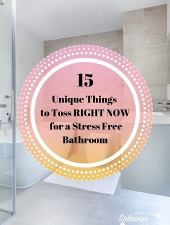 15 Unique Things to Toss right now for a Stress Free Bathroom