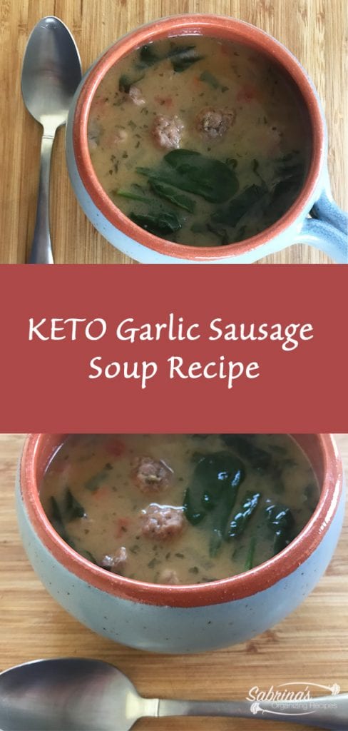 KETO Garlic Sausage Soup Recipe