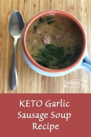 KETO Garlic Sausage Soup Recipe
