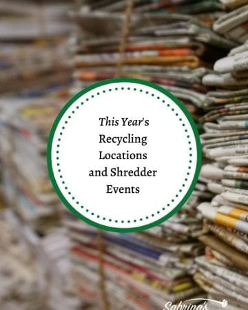 This Year's Recycling Locations and Shredder Events 2020