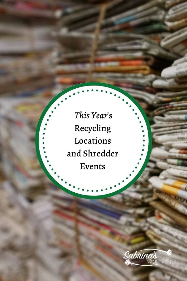 This Year's Recycling Locations and Shredder Events 2020