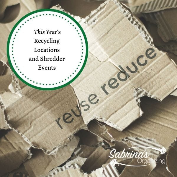 This years recycling locations and shredder events 2020