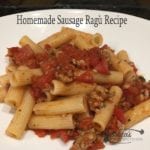 Homemade Sausage Ragu Recipe | Sabrina's Organizing #ragu #sausage #sauce square image