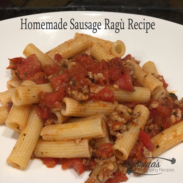 Homemade Sausage Ragu Recipe | Sabrina's Organizing #ragu #sausage #sauce square image