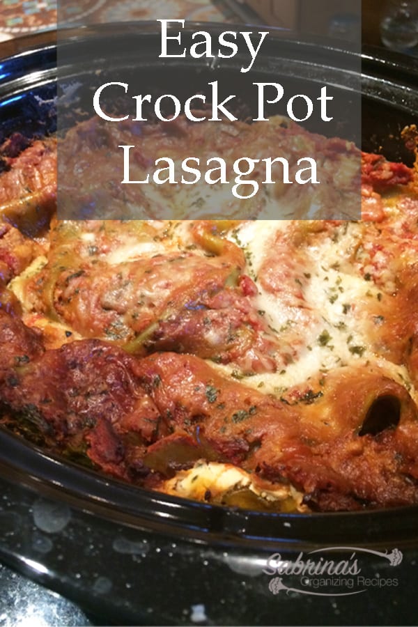 Easy Crock Pot Lasagna Recipe