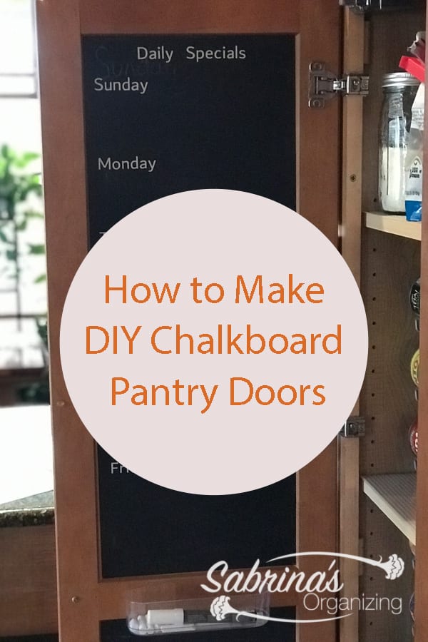 How to Make a DIY Chalkboard Pantry Doors