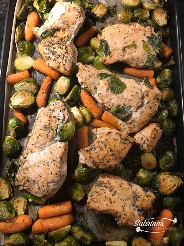 One Pan Turkey Breast with Brussel sprouts and Carrots Recipe