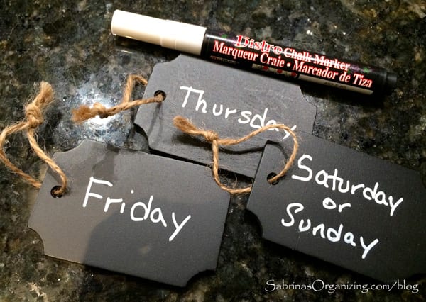 Create Chalkboard Daily Tags