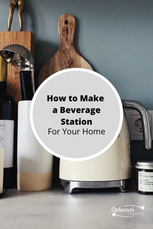 How We Created a Beverage Station In Our Kitchen - Yellow Brick Home