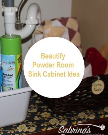 Beautify Powder Room Sink Cabinet Idea