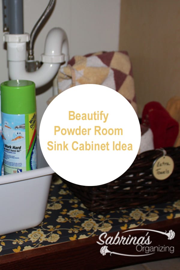 Beautify Powder Room Sink Cabinet Idea