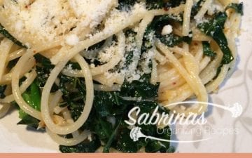 Broccoli Leaves and Spaghetti Recipe