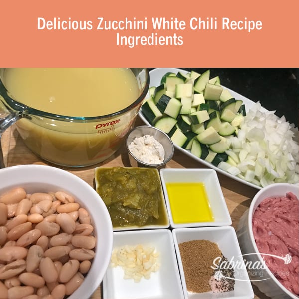 Delicious Zucchini White Chili Recipe ingredients