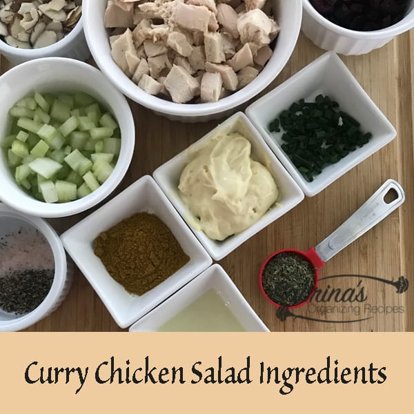 Yummy Curry Chicken Salad ingredients