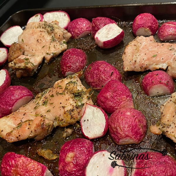 Roasted Chicken and Garlic Radishes Recipe
