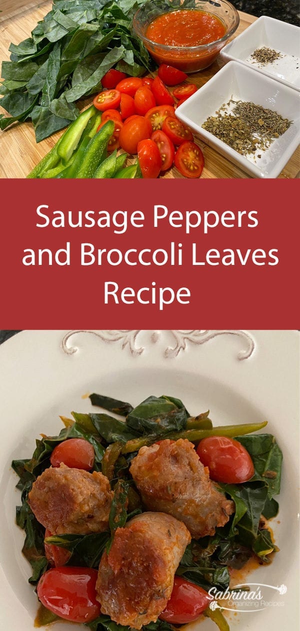 Yummy sausage pepper and broccoli leaves recipe