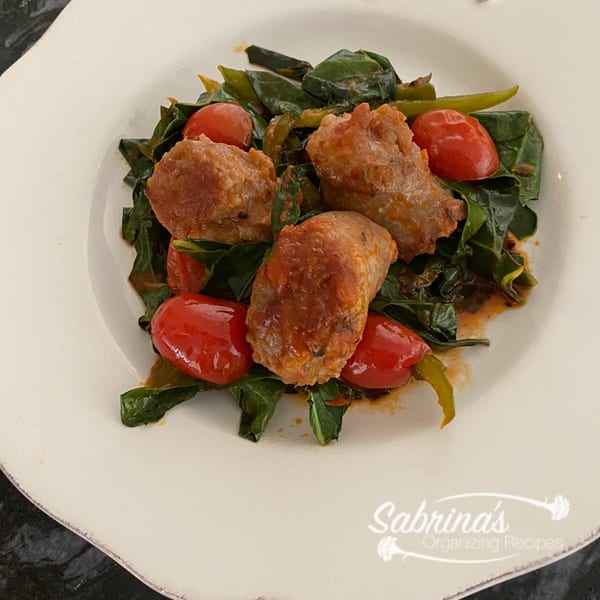 Sausage Peppers and Broccoli Leaves Recipe