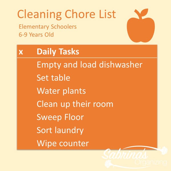 6-9 Years Old Daily Tasks: Elementary Schoolers