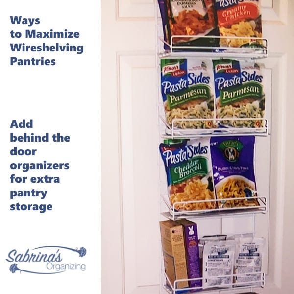 Add behind the door organizers for extra pantry storage
