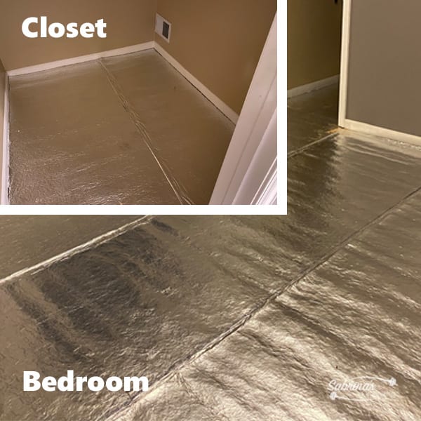 How to Transform a Bedroom from Carpet to Cork Flooring the after underlayment is finished bedroom and closet