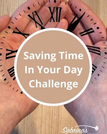 Saving Time in Your Day Challenge title image a clock in hands