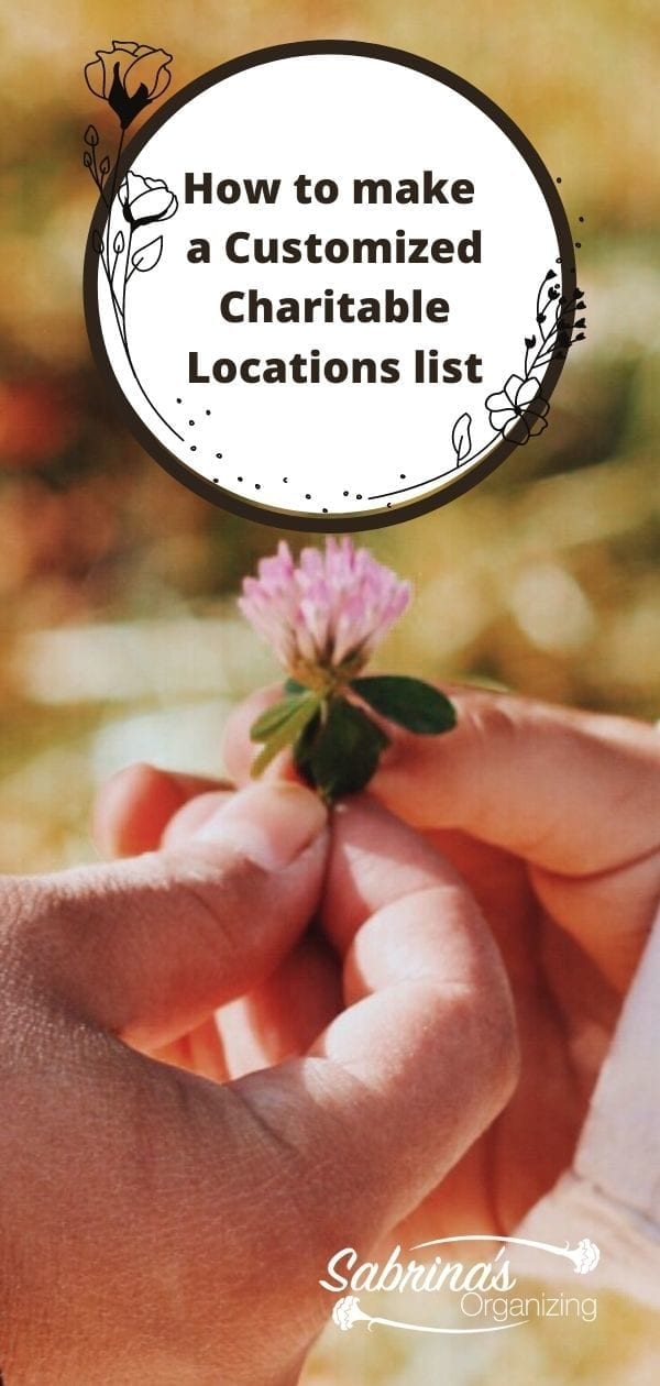 How to make a Customized Charitable Locations List - long image