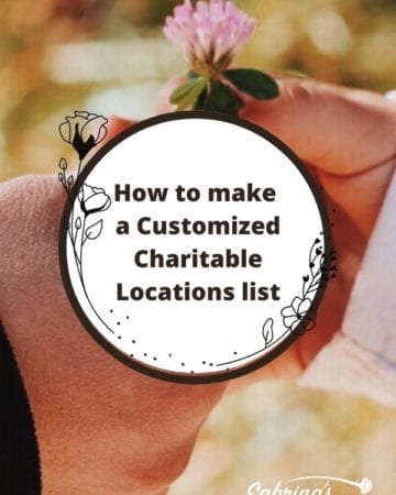 How to make a Customized Charitable Locations List - featured image