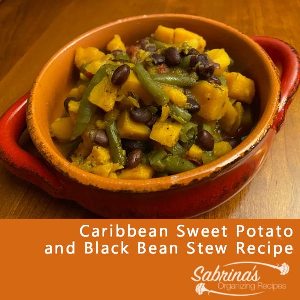Caribbean Sweet Potato and Black Bean Stew Recipe square image