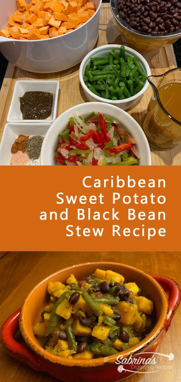 Caribbean Sweet Potato and Black Bean Stew Recipe long image