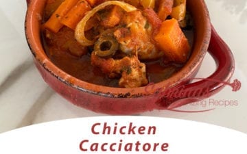 Chicken Cacciatore Recipe in a slow cooker square image