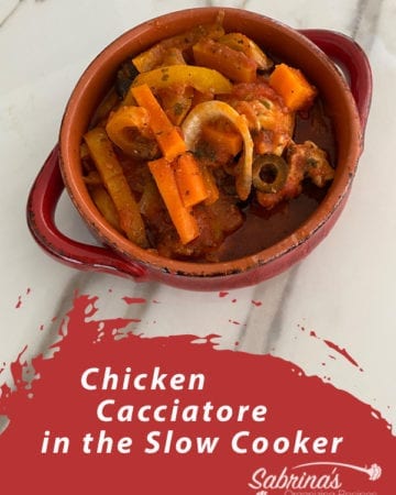 Chicken Cacciatore Recipe in a slow cooker featured image