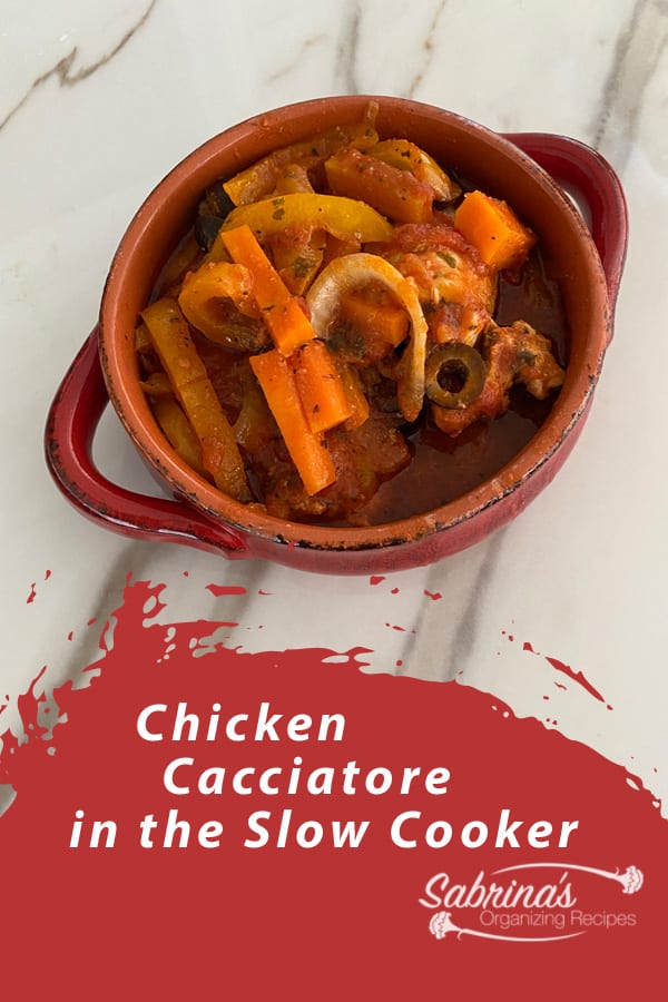 Chicken Cacciatore Recipe in a slow cooker featured image