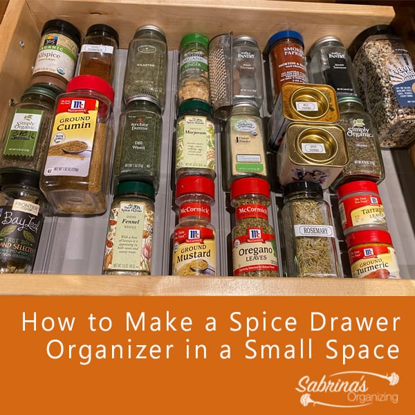 How to organizing a spice drawer in a small space square image
