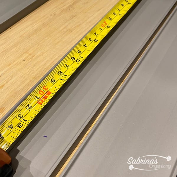 measure the width and cut the liners