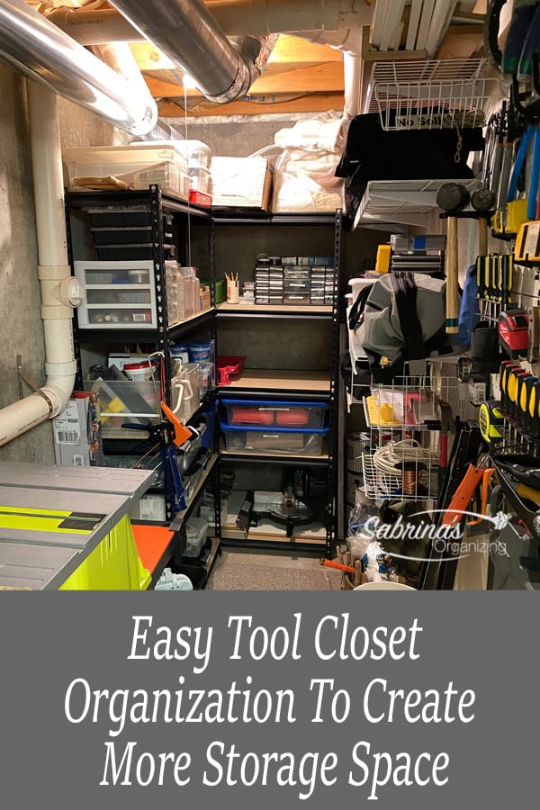 easy tool closet organization to create more storage space - featured image