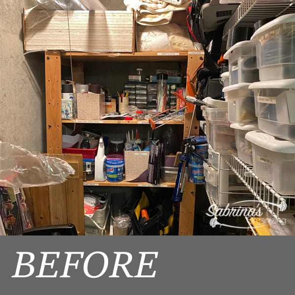 Before tool closet organization