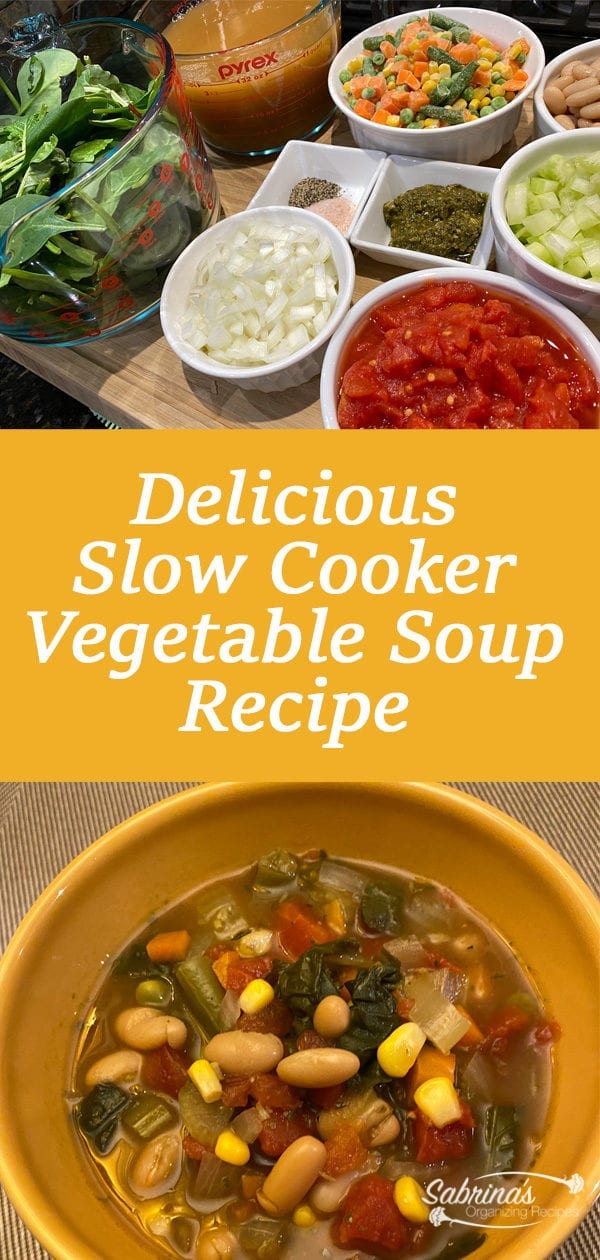 Slow Cooker Vegetable Soup long image